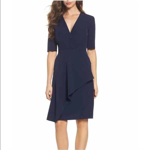 Maggy London Draped Ruffle Sheath Dress - Picture 7 of 7
